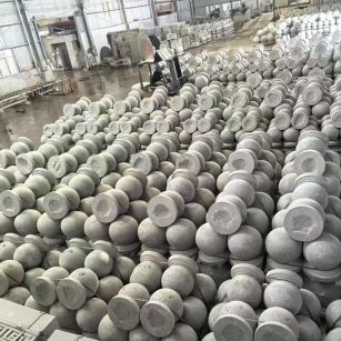 达州芝麻白圆球 石球 挡车球