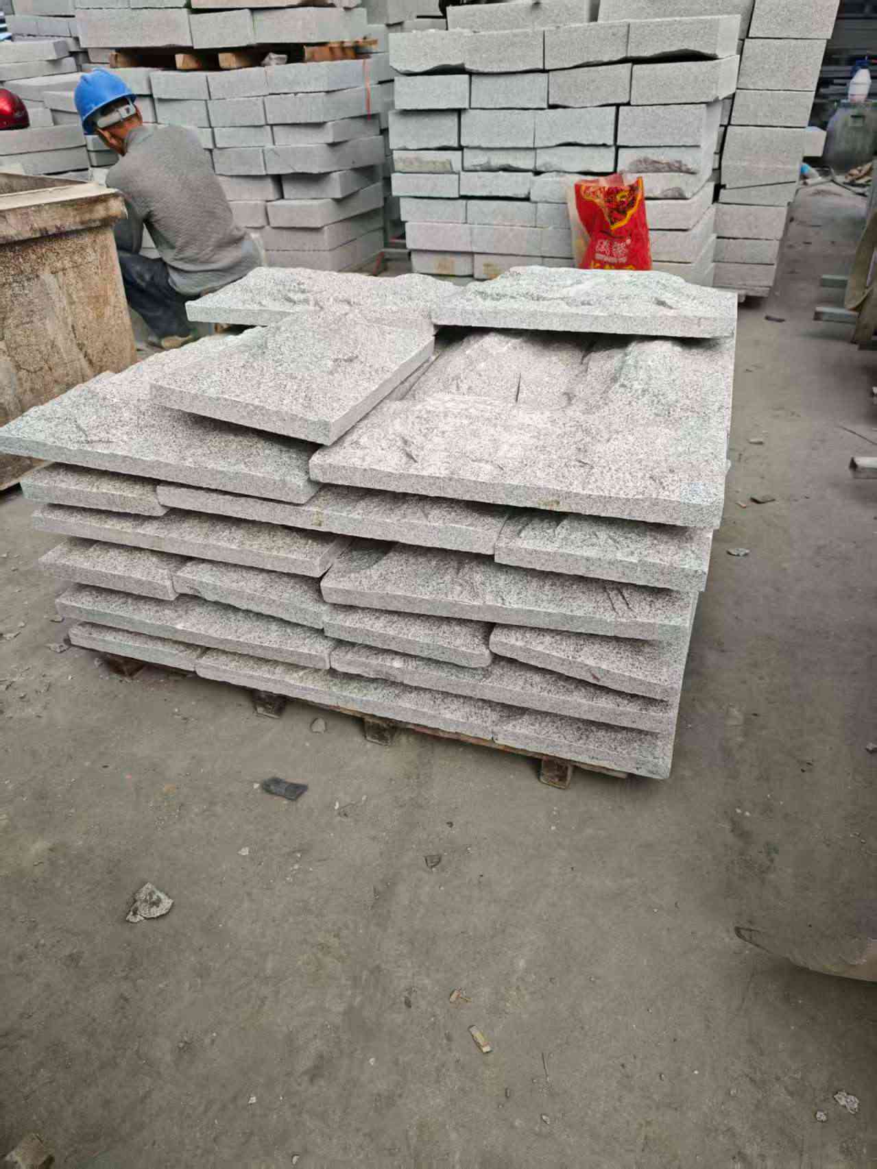 达州芝麻白蘑菇石，自然面